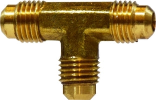 10161 (10-161) Midland SAE 45° Flare Fitting - Union Forged Tee - 3/8" Male SAE 45° Flare - Brass