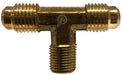 704045-0608 Midland Lead Free 45° SAE Flare Fitting - Male Branch Tee - 3/8" Male Flare x 3/8" Male Flare x 1/2" Male NPTF - Brass