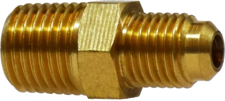 10131 (10-131) Midland SAE 45° Flare Fitting - Male Ball Check Connector - 1/4" Male SAE 45° Flare x 1/8" Male NPTF - Brass