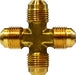 10373 (10-373) Midland SAE 45° Flare Fitting - Forged Flare Cross - 1/4" Male SAE 45° Flare - Brass