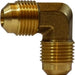 10407 (10-407) Midland SAE 45° Flare Fitting - Forged 90° Flare Elbow - 5/16" Male SAE 45° Flare - Brass