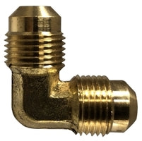 704055-04 Midland Lead Free 45° SAE Flare Fitting - Union 90° Elbow - 1/4" Male Flare x 1/4" Male Flare - Brass