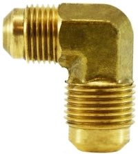 10421 (10-421) Midland SAE 45° Flare Fitting - Forged 90° Reducing Elbow - 5/8" Male SAE 45° Flare x 1/2" Male SAE 45° Flare - Brass