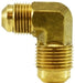 10416 (10-416) Midland SAE 45° Flare Fitting - Forged 90° Reducing Elbow - 3/8" Male SAE 45° Flare x 1/4" Male SAE 45° Flare - Brass