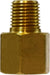 10442 (10-442) Midland SAE 45° Flare Fitting - Female Flare Adapter - 3/8" Female SAE 45° Flare x 1/4" Male NPTF - Brass