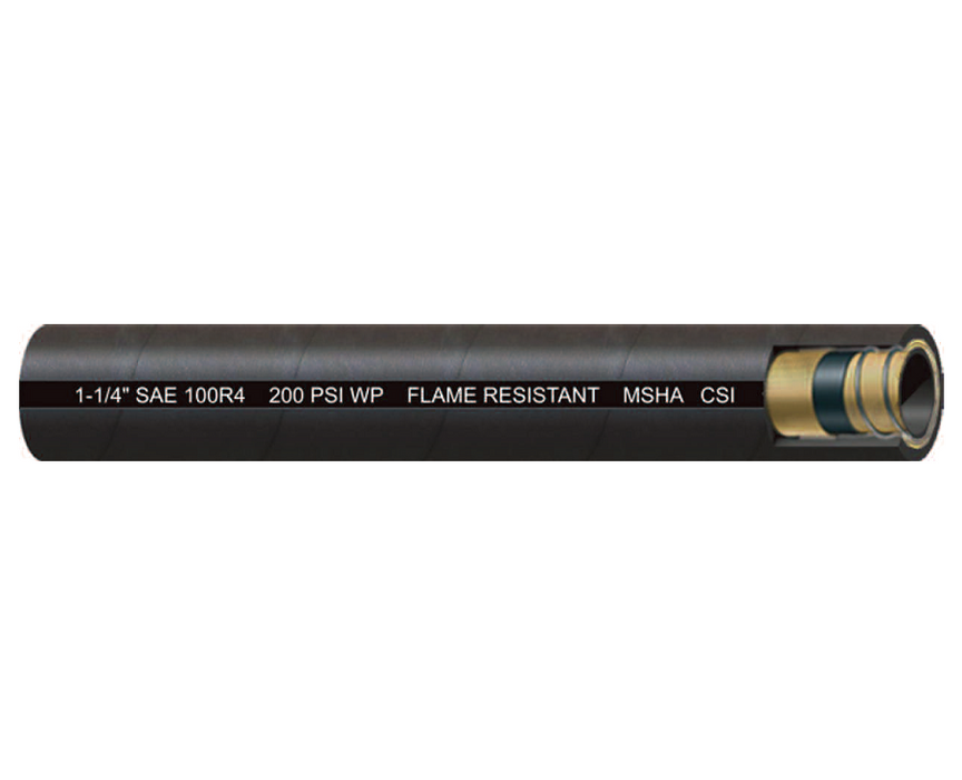 3/4" 104MB by Couplamatic | One Fiber Braid, One Helical Wire Hydraulic Suction Hose (SAE 100R4) | 3/4" ID | 100ft
