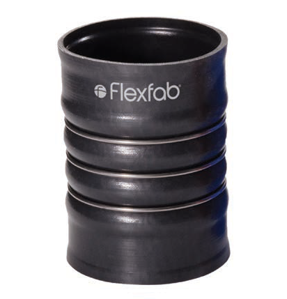 1073-0003 FlexFab 4-ply Heavy Wall Charge Air Connector (CAC) Duraguard Side - 3.50" ID - 3.73" OD - Gray - 6"
