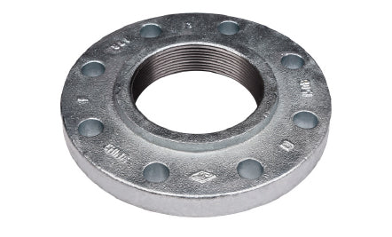 108038 Midland Reducing Threaded Companion Flange - 6" x 2" - Class 125 Pattern - Galvanized Ductile Iron