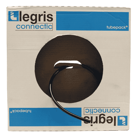1091U5301 Legris Black Polyurethane - 95 Durometer Tubing - 1/8" OD x .062" ID - .031 Wall Thickness - 50ft Roll