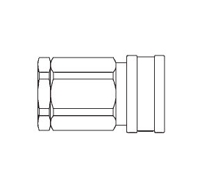 12H46143 Eaton Hansen HK 10/12/20 Series Female Socket 1 1/2-11 1/2 NPTF VALVED - ISO 7241-1 B Interchange Steel Quick Disconnect - FKM Seal