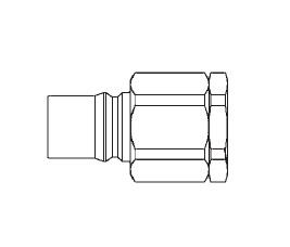 12K46143 Eaton Hansen HK 10/12/20 Series ISO 7241-B Interchange Male Plug - Female 1 1/2-11 1/2 NPTF VALVED Steel Quick Disconnect - FKM Seal