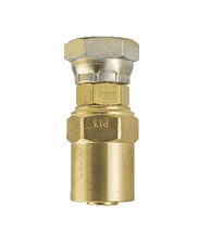 10P13-S ZSi-Foster Reusable Hose Fitting - Female Swivel w/Nut - 1/2" ID x 13/16" OD - Swivel - Brass/Steel