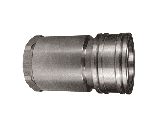 12HF10-S Dixon 303 Stainless Steel H-Series Quick Disconnect 1-1/2" ISO-B High Volume Interchange Hydraulic Coupler - 1-1/4"-11-1/2 Female NPTF