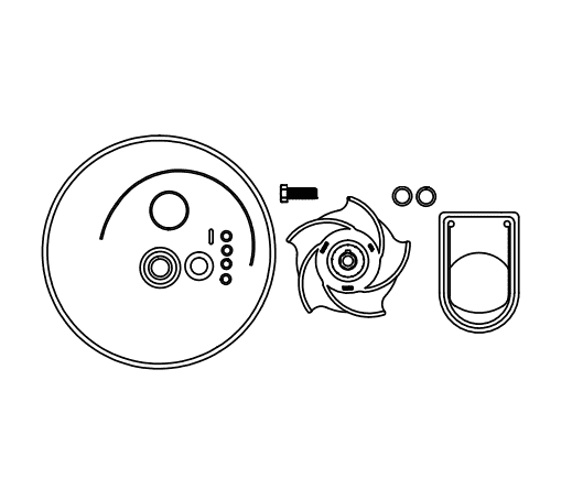 12000ABN Banjo 2" Buna Pump Repair Kit - 5 Vane