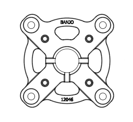 12046 Banjo 56C Adapter For Poly Pumps - Unassembled