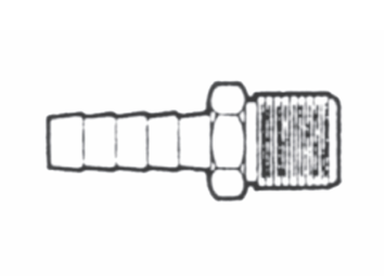 1204HS by Couplamatic | Suction & Return Line Coupling | NPTF | Male Solid | 3/4" Hose ID | 3/4-14 Thread Size