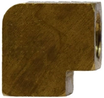 12110 (12-110) Midland Inverted Flare Fitting - Female 90° Elbow - 1/4" Female Inverted Flare x 1/8" Female NPTF - Brass