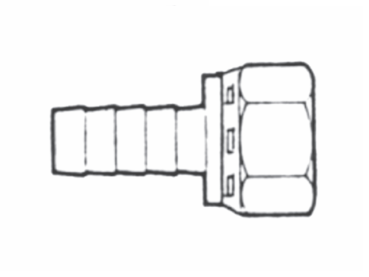 3205HS by Couplamatic | Suction & Return Line Coupling | JIC 37° | Female Swivel | 2" Hose ID | 2-1/2x12 Thread Size