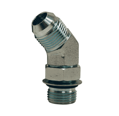 1240-06-06 Dixon Zinc Plated Steel 45 deg. 9/16"-18 Male SAE O-Ring Boss Thread x 9/16"-18 Male SAE Screw Thread