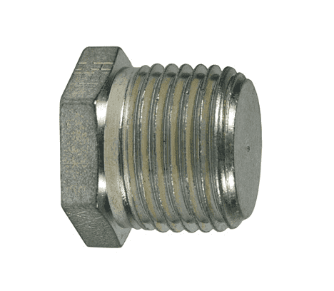 1251-12H Dixon Zinc Plated Steel Male NPT Hex Plug - 3/4"-14 Thread Size