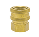 25FS-101 ZSi-Foster Quick Disconnect FST Series Socket - Straight Thru - 1/4" FPT - Brass, w/Viton Seal