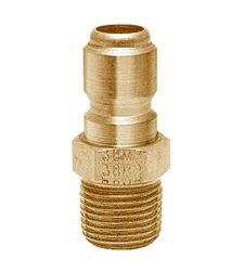 12MPB ZSi-Foster Quick Disconnect FST Series Plug - Straight Thru - 1/8" MPT - Brass