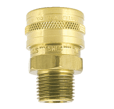 BL25MS ZSi-Foster Quick Disconnect FST Series Socket - Straight Thru - 1/4" MPT - Ball Lock, Brass