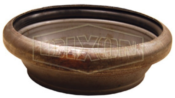 3028 Dixon Valve 8" Type B (Bauer Style) Quick Connect Fitting - Female with Gasket - Unplated Steel