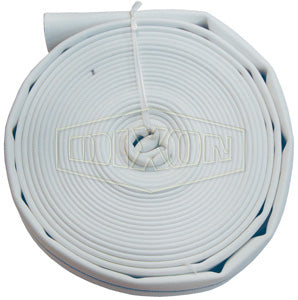 A515-100UC Dixon 500# Single Jacket All Polyester Fire Hose - Uncoupled - 1-1/2" Hose Size - 1-3/4" Bowl Size - 100ft Length