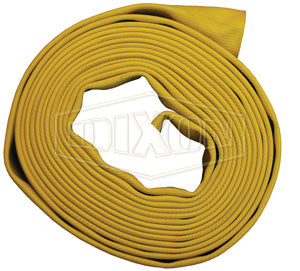 H620Y50UC Dixon Nitrile Covered Fire Hose - Heavy Duty - Yellow - Uncoupled - 2" Hose Size - 2-1/4" Bowl Size - 50ft Length