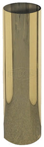 SS424-P Dixon Polished Brass Sleeve for Sidewalk Connections (Free Standing) - 4" Pipe Size - 24" Length