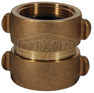 DFR2525F Dixon Cast Brass Double Female Swivel - Rocker Lug - 2-1/2" Female NST(NH) Swivel x 2-1/2" Female NST(NH) Swivel