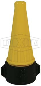 PFN4005F Dixon Polycarbonate Penetrator Nozzle - 1-1/2" Female NST(NH) Thread - 5-1/2" Length - Black / Yellow