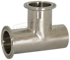 B7WMM-G100 Dixon Valve 304 Stainless Steel Sanitary Polished Weld x Clamp Run x Clamp Branch Tee - 1" Tube OD