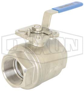 BV2HG-05011-A Dixon Valve 1/2" Two-Piece Industrial Stainless Steel Ball Valve - Seat: RTFE - Seal: PTFE