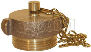 FP450F Dixon Cast Brass Plug with Chain - Pin Lug - 4-1/2" Male NST(NH)