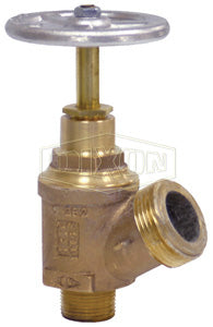 ASHV1015F Dixon Cast Brass Sprinkler Hose Valve - 1" Male NPT Inlet x 1-1/2" Male NST(NH) Outlet