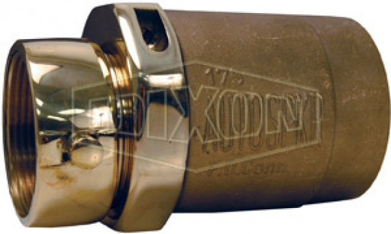 CSCTF25F30T-P Dixon Clapper Type Snoot - Pin Lug - 2-1/2" Female NST (NH) Inlet x 3" Female NPT Outlet - Polished Brass