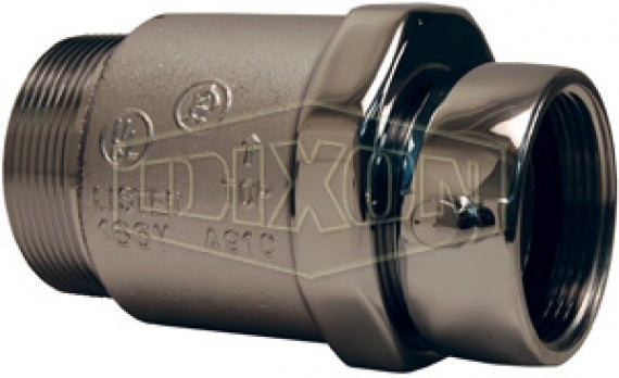 CSCTM25F30T-C Dixon Clapper Type Snoot - Pin Lug - 2-1/2" Female NST (NH) Inlet x 3" Male NPT Outlet - Polished Chrome Plated Brass