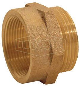 FM4025F Dixon Cast Brass Female to Male Hex Nipple - Increaser / Reducer - 4" Female NPT x 2-1/2" Male NST(NH)