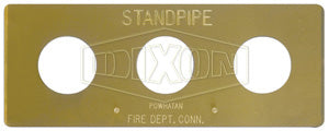 WP3HAS-C Dixon Polished Chrome Plated Cast Brass Horizontal AutoSprinkler Branded Wall Plate for Concealed Three Way Bodies - 3-5/8" Hole Size