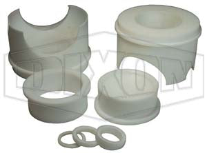 BV-3SVRRK400 Dixon Valve 4" Multi-Port Sanitary Stainless Steel Ball Valve Repair Kit - Seat: Virgin PTFE