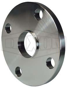 B38W-G250 Dixon Valve 304 Stainless Steel Sanitary Unpolished Weld Neck Flange - 2-1/2" Tube OD