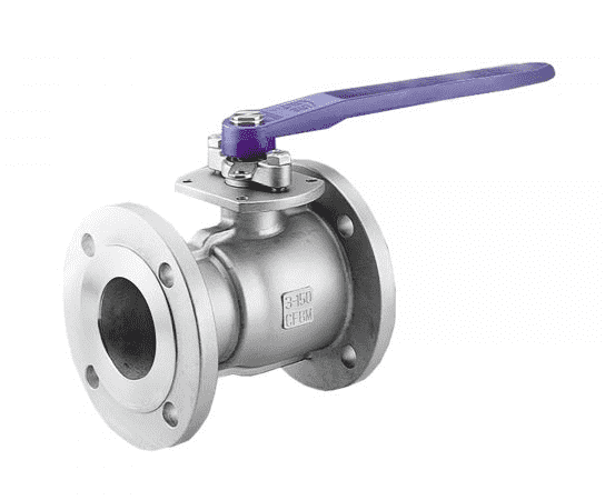 135IF0 RuB Inc. Regular Port Stainless Steel Ball Valve - 2" Flange End x 2" Flange End - Manual/Actuatable (Pack of 2)