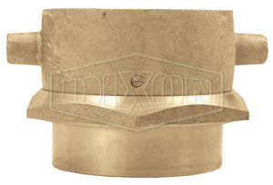 SF250F-D Dixon Cast Brass Female Swivel Adapter - Pin Lug - 2-1/2" Female NST(NH) Swivel x 2-1/2" Female NPT (Domestic)