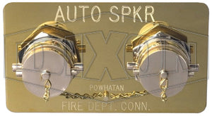WP2H-ASSP-C Dixon Polished Chrome Plated Brass AutoSprinkler StandPipe Combo Branded Wall Plate for Double Clapper Siamese Assemblies - 3-3/8" Hole Size