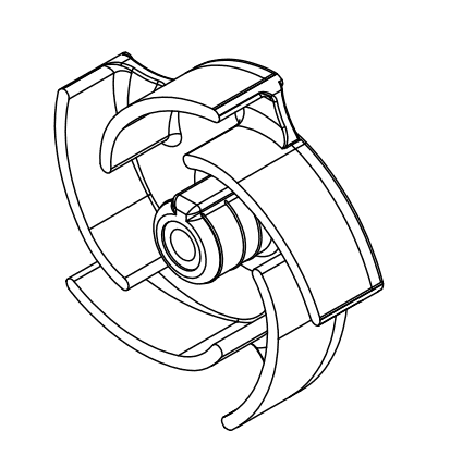 13772A Banjo 3" 5-Vane Poly Pump Impeller