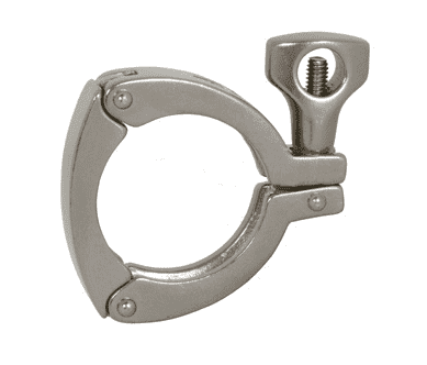 13MHHM-3P100150 Dixon 304 Stainless Steel Three Segment Sanitary Clamp - 1" - 1-1/2" Tube OD