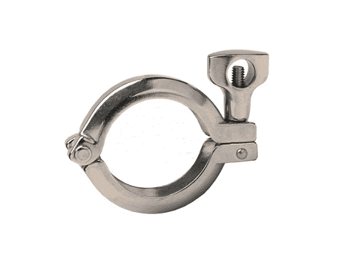 13MHHV600 Dixon 304 Stainless Steel Sanitary 6" Pipe Size Schedule 5S and 10S Single Pin Heavy Duty Clamp