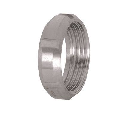 13R-G100SMS Dixon Bradford Sanitary European Fitting - 304 Stainless Steel SMS Round Nut - 1" Tube OD - 25 DN Size